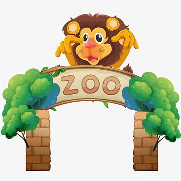 卡通动物园设计矢量图