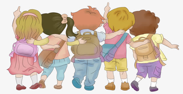 儿童节手绘人物插画素材免费下载_觅元素