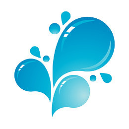 手绘创意矢量蓝色水滴