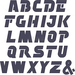 矢量图手绘英文字母