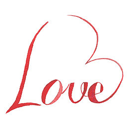 情人节红色LOVE英文装饰