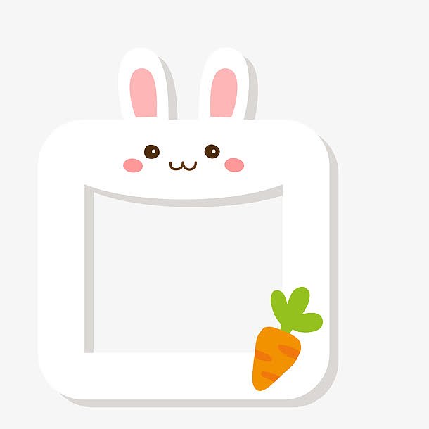 矢量小白兔可爱相框