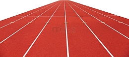 手绘红色跑道