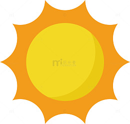 夏天消暑阳光海滩休闲太阳矢量素