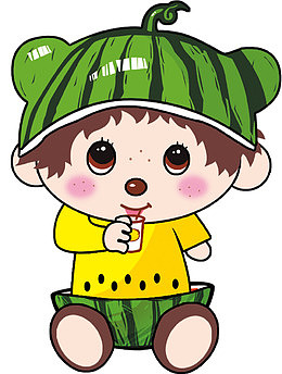 西瓜皮帽子的女孩