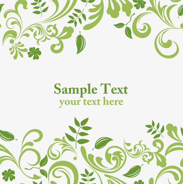 叶子花纹图案矢量素材免费下载_觅元素