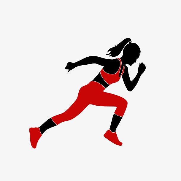 一个正在奔跑的女运动员