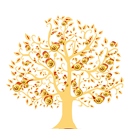 卡通手绘今天的发财树