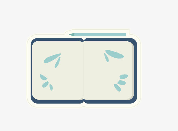 矢量卡通扁平化书本边框