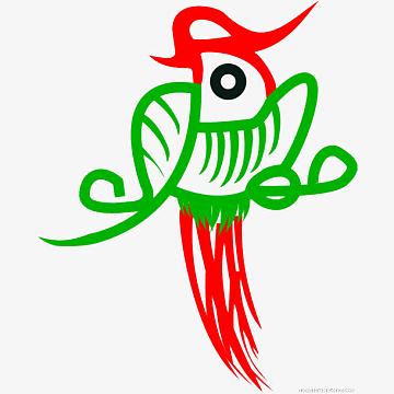 麻将一条图案手绘