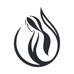 黑色女性概念美容图标