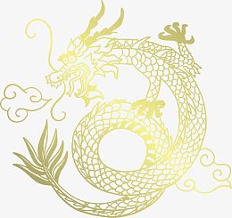 金色镂空中国龙花纹