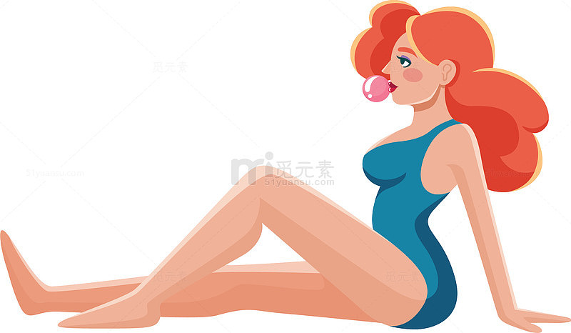 夏日海边度假美女