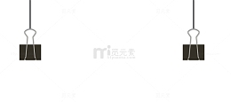 黑色卡通夹子矢量图