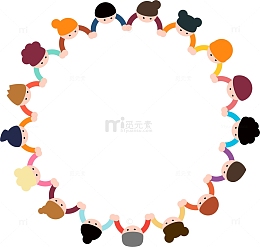 儿童节牵手的小朋友