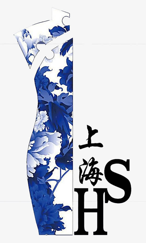 青花瓷旗袍