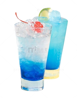 蓝色混合饮品素材