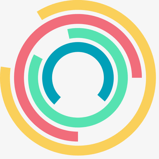 圆形饼状图矢量风格