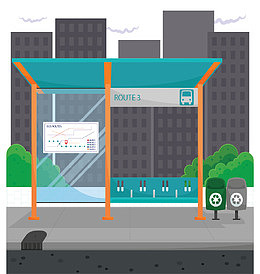 公共设施公交车站