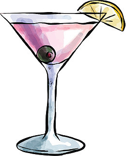 淡粉色夏天鸡尾酒