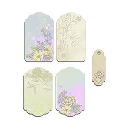 复古花纹便签