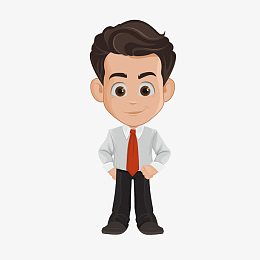 矢量卡通扁平化经理候选人png