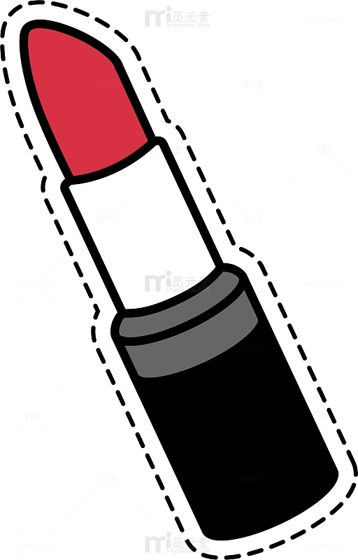 卡通女生口红化妆品贴纸