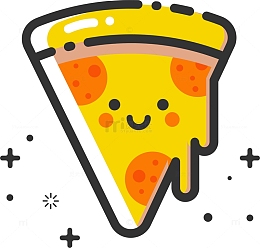 mbe风格卡通装饰披萨图标
