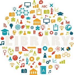 彩色教育知识图标文字墙