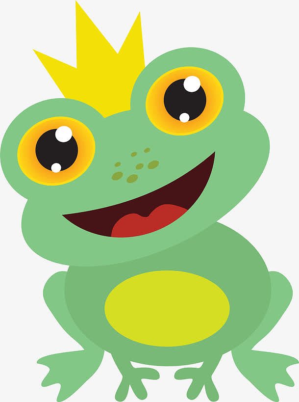 绿色卡通青蛙王子