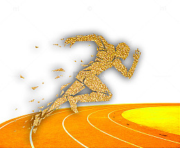 大气金色高考冲刺插画