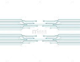 矢量创意精美蓝色芯片纹路标题栏