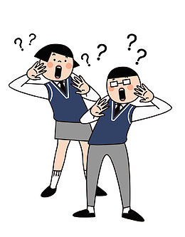 卡通疑问的学生免抠图