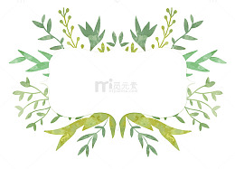 手绘春天背景花草