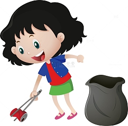 捡垃圾打扫卫生人物