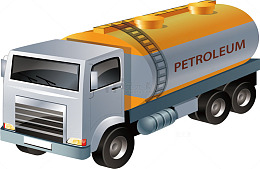 矢量手绘油罐车