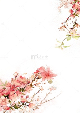 唯美古风水彩插画