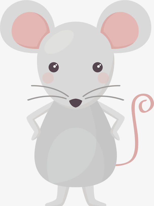矢量图水彩卡通老鼠
