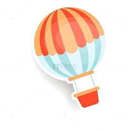 卡通热气球贴纸设计