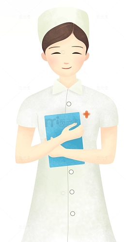 国际护士节手绘人物插画白衣天使
