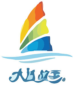 彩色帆船logo设计