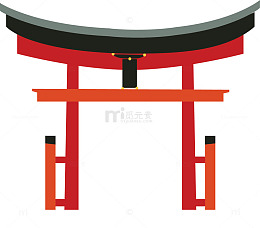 红色日本东京建筑