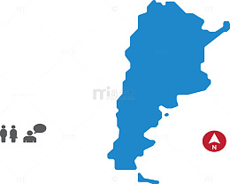 阿根廷旅游地形图