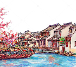 中国风乌镇旅游宣传