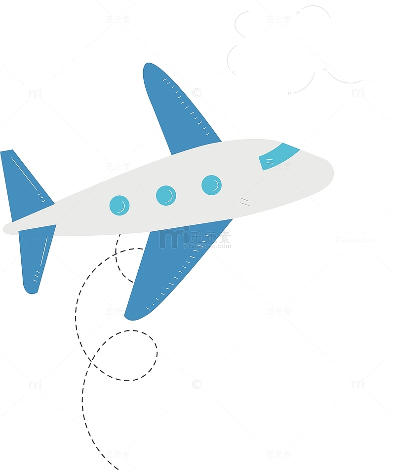 留学旅行创意飞行图标矢量素材