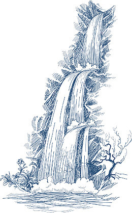 水墨中国风山水美景图