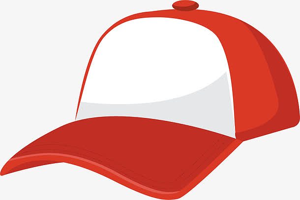 红白色旅游帽