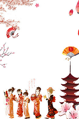 日本旅游海报主题边框