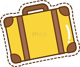 可爱卡通旅行箱贴纸