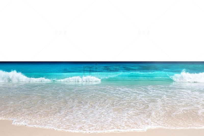 金色沙滩白色海浪